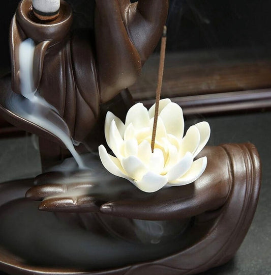 Akkash Mudra Ceramic Backflow Incense Cone Holder