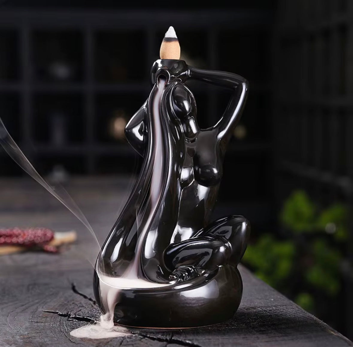 Body Art Ceramic Backflow Incense Cone Holder