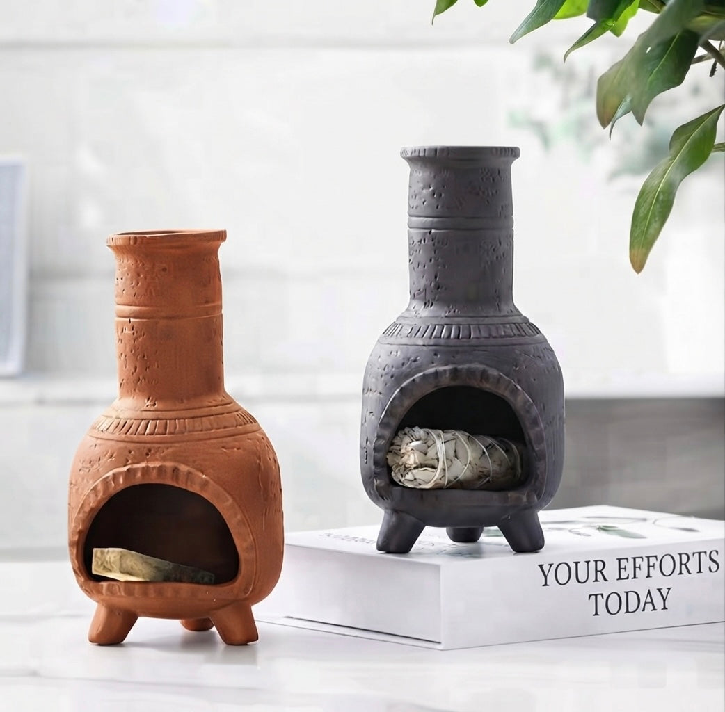 Ceramic Palo Santo Smudge Holder chimney