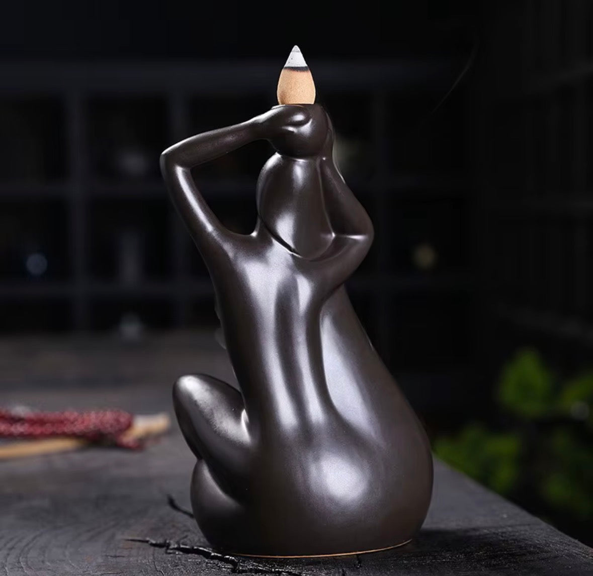 Body Art Ceramic Backflow Incense Cone Holder
