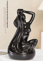 Body Art Ceramic Backflow Incense Cone Holder