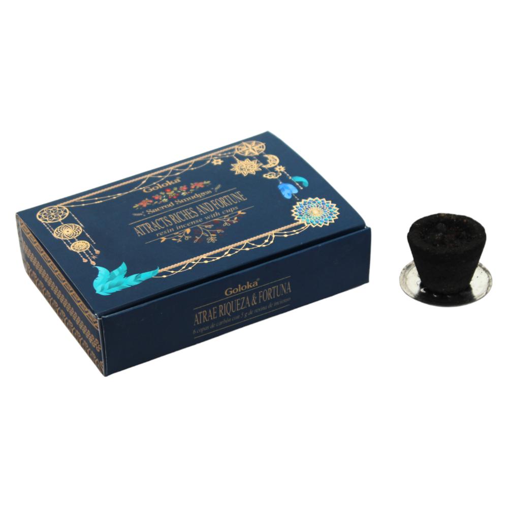 Goloka Resin Smudge Cups ATTRACTS RICHES & FORTUNE