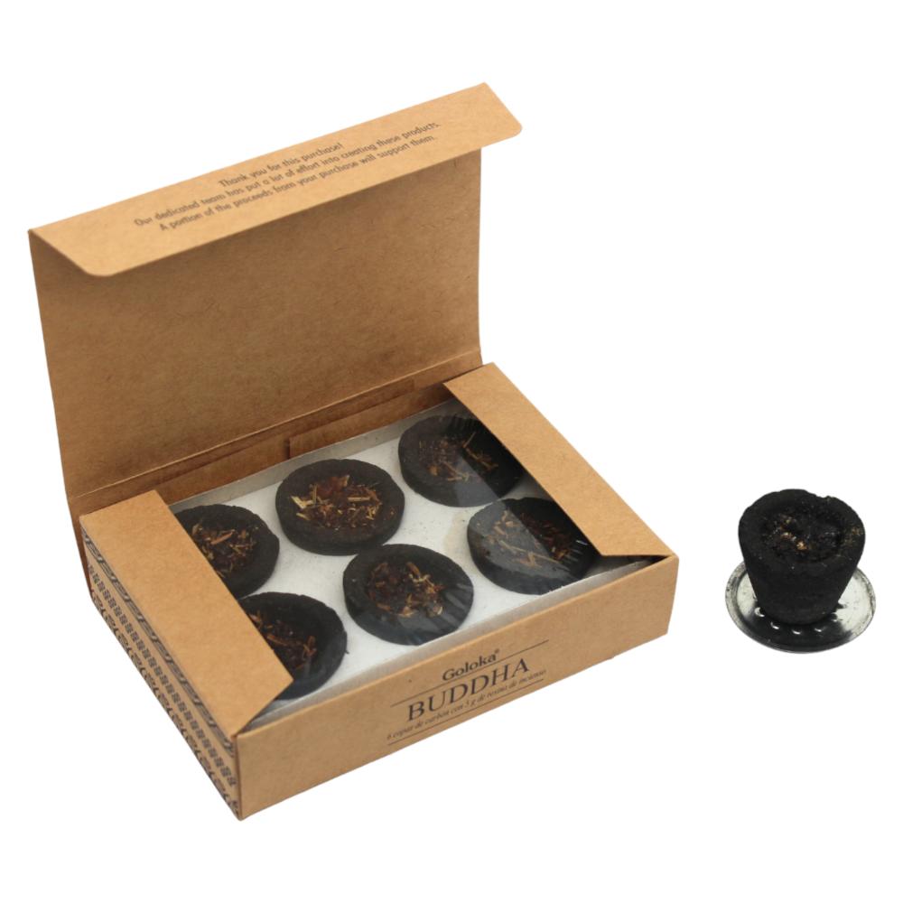 Goloka Resin Smudge Cups BUDDHA
