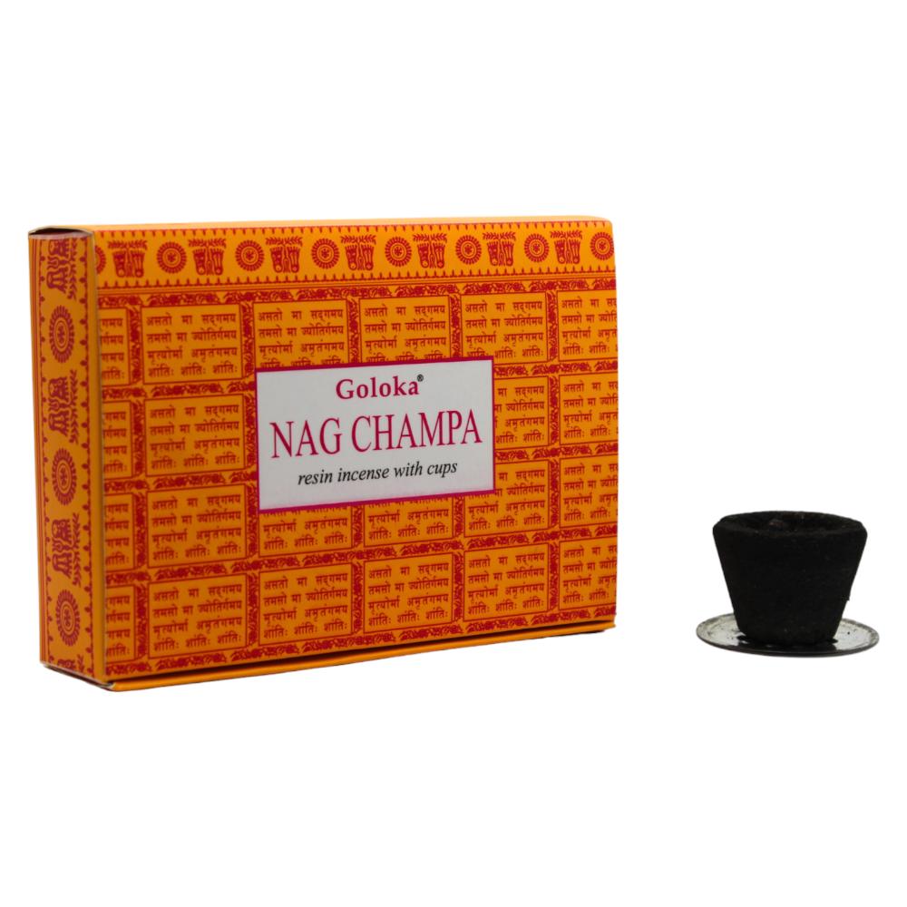 Goloka Resin Smudge Cups NAG CHAMPA