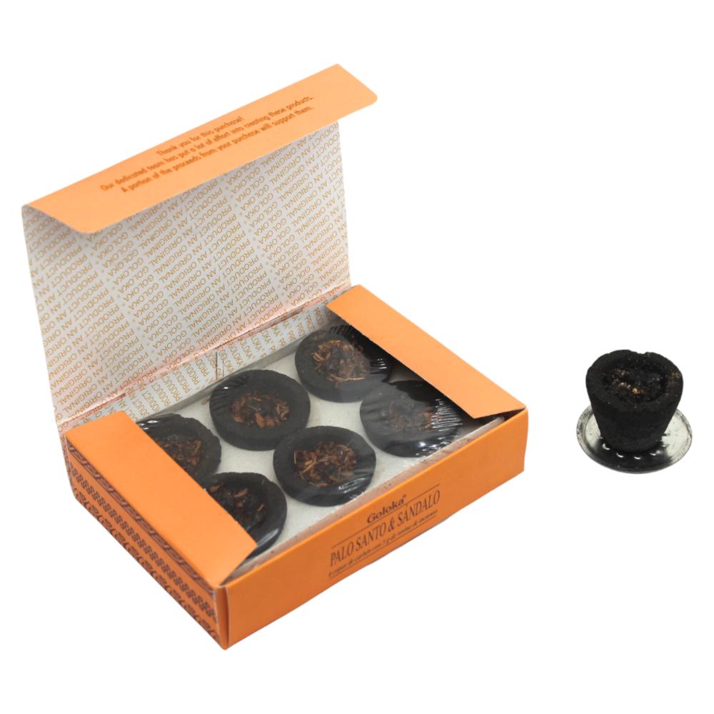 Goloka Resin Smudge Cups PALO SANTO & SANDALWOOD