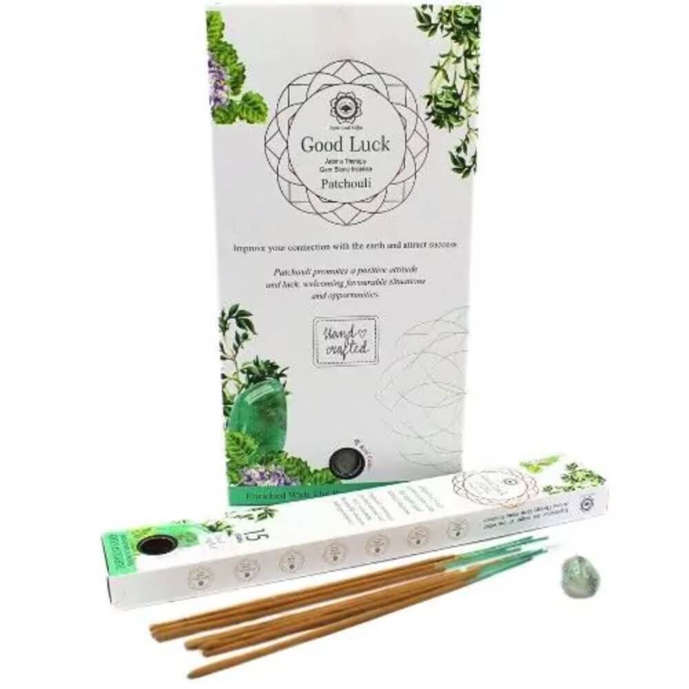 Green Tree Gemstone GOODLUCK Incense PATCHOULI & GREEN AVENTURINE