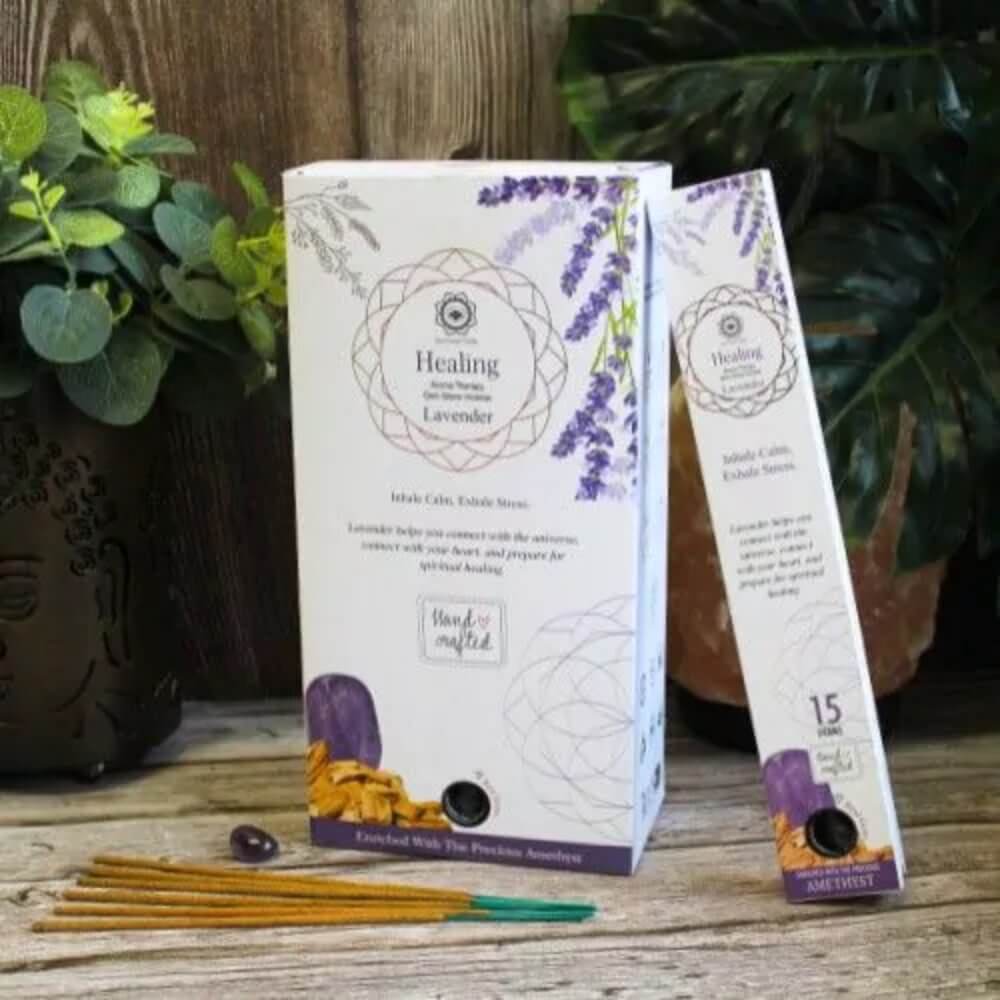 Green Tree Gemstone HEALING Incense LAVENDER & AMETHYST