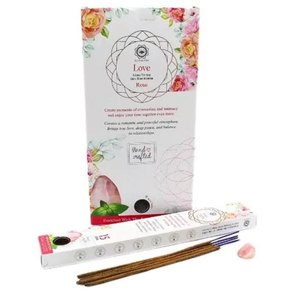 Green Tree Gemstone LOVE Incense ROSE & ROSE QUARTZ
