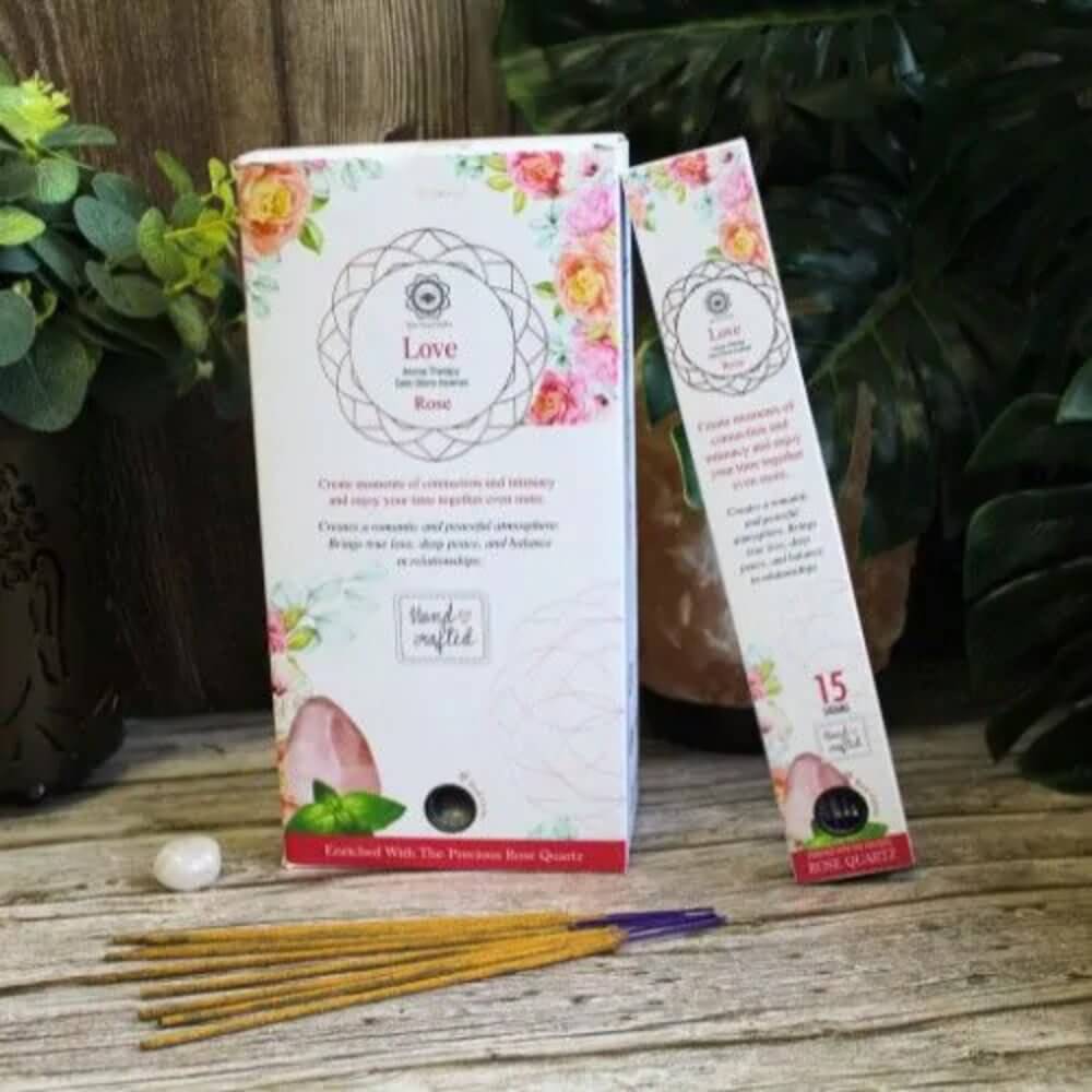 Green Tree Gemstone LOVE Incense ROSE & ROSE QUARTZ