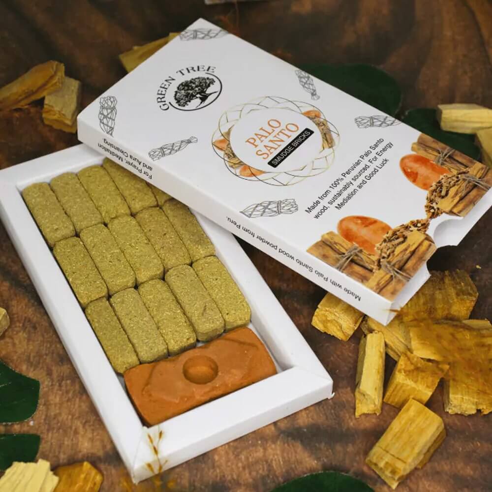 Green Tree PALO SANTO Smudge Bricks Incense