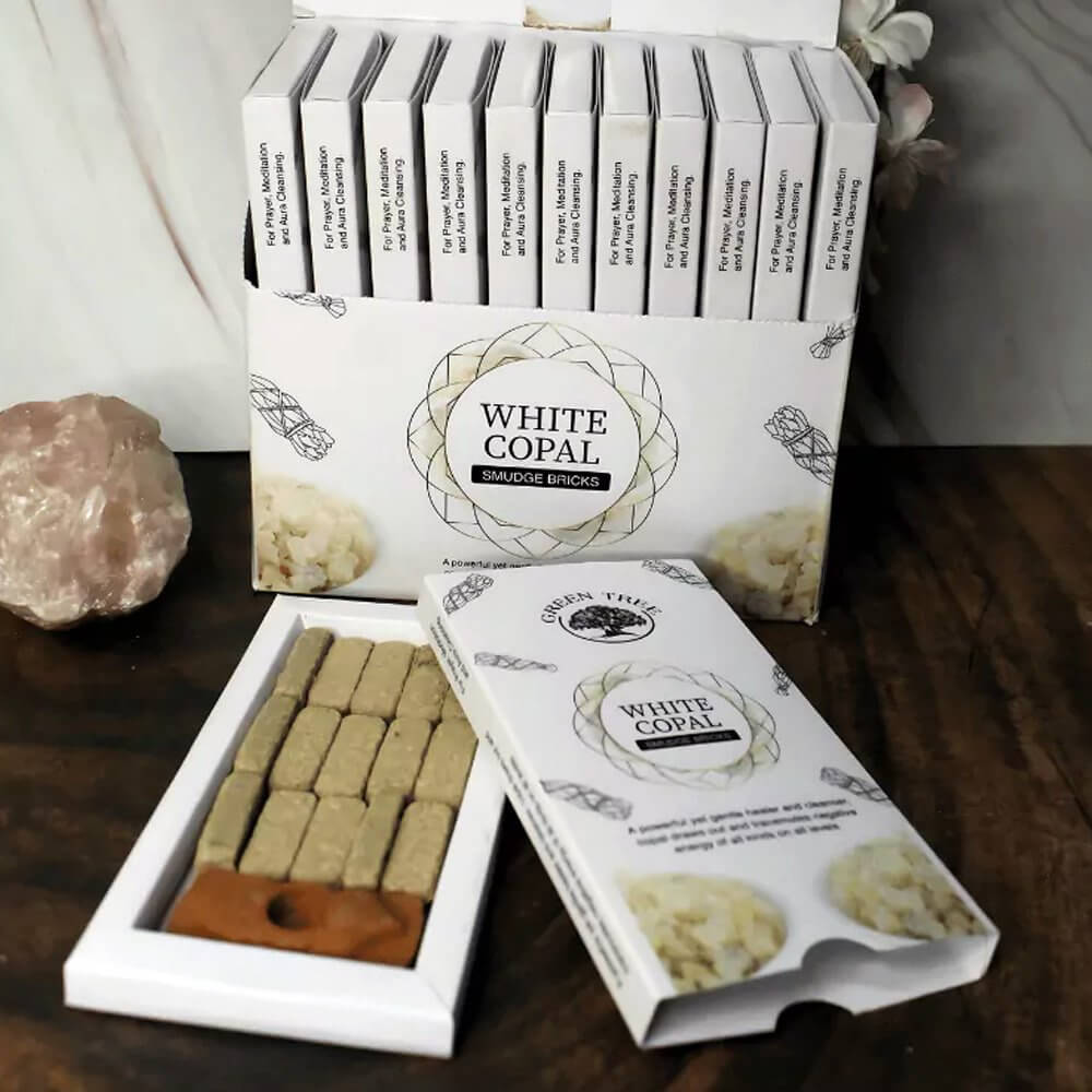 Green Tree WHITE COPAL Smudge Bricks Incense