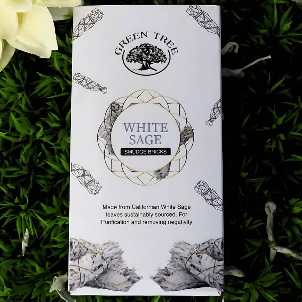 Green Tree WHITE SAGE Smudge Bricks Incense