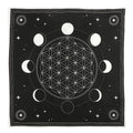 ALTAR TABLE CLOTH Moon Phase Crystal Grid