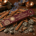 Goloka Manifestation Incense MONEY MAKING Cinnamon with pyrite crystal