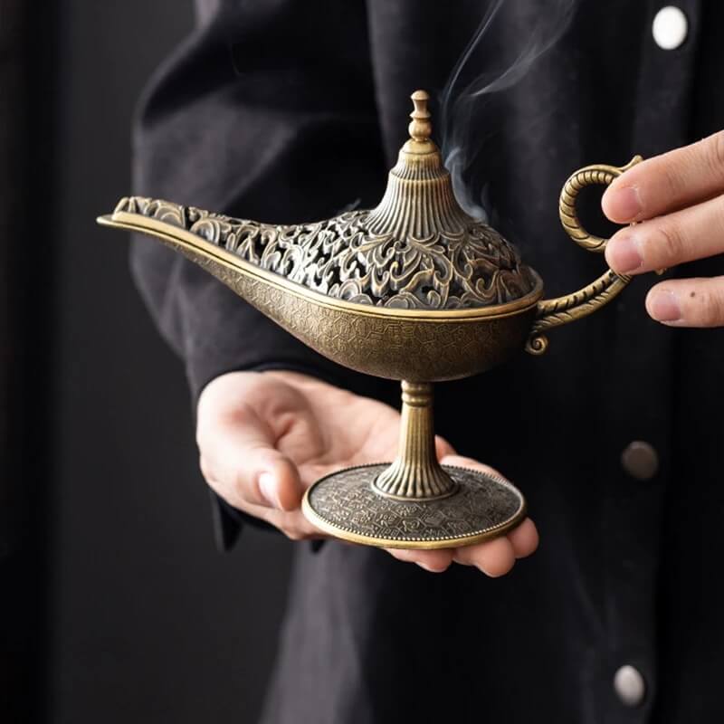 Antique Lantern Metal Incense Cone Holder