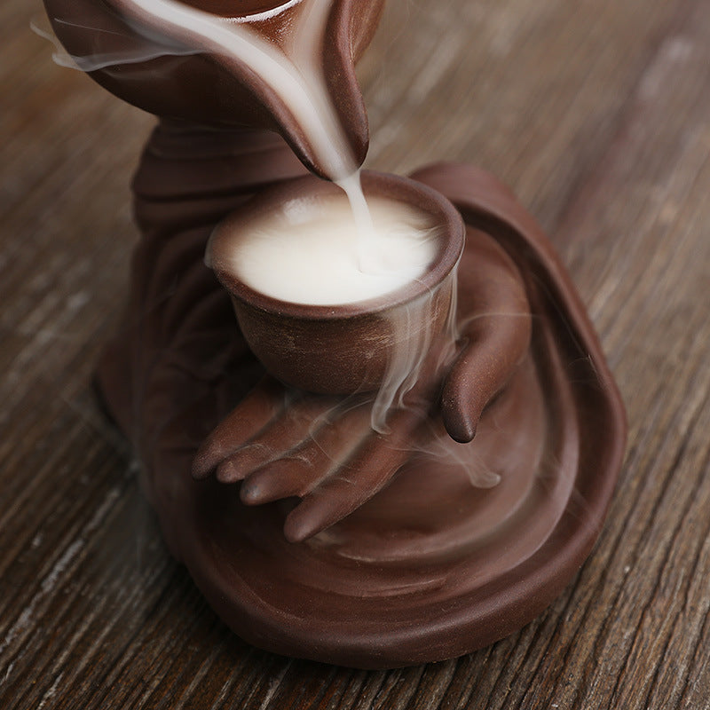 Teapot Ceramic Backflow Incense Cone Holder