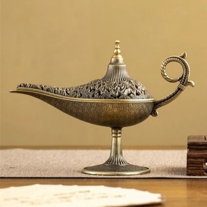 Antique Lantern Metal Incense Cone Holder