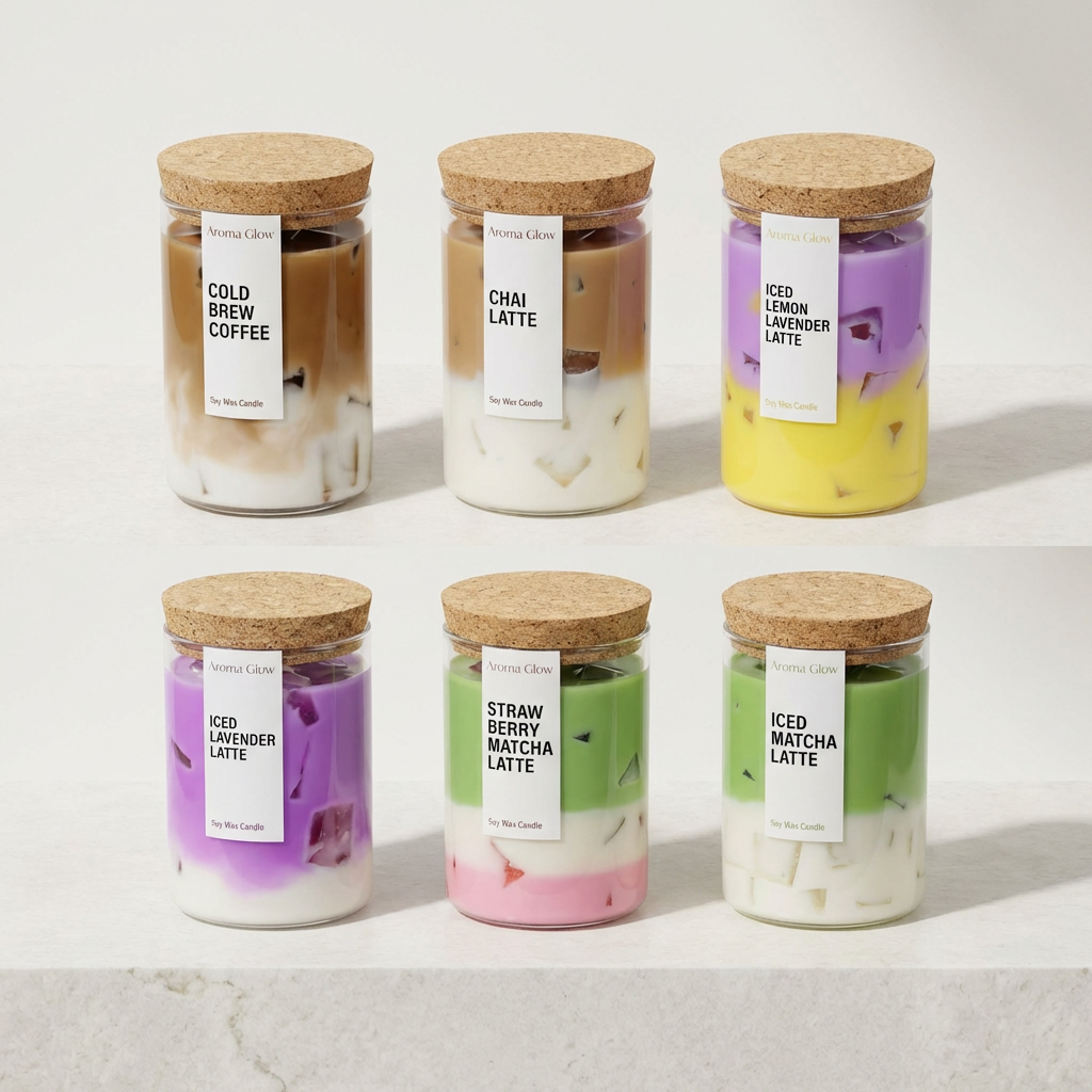 Soy Wax Handmade Candle ICED LAVENDER LATTE