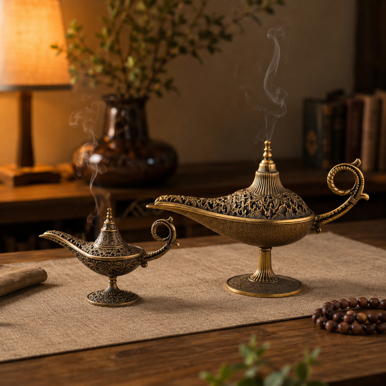 Antique Lantern Metal Incense Cone Holder