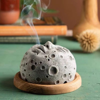 Moon Face Incense Burner Holder