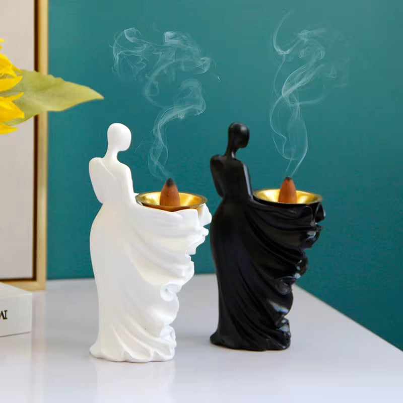 Women with skirt Incense Burner