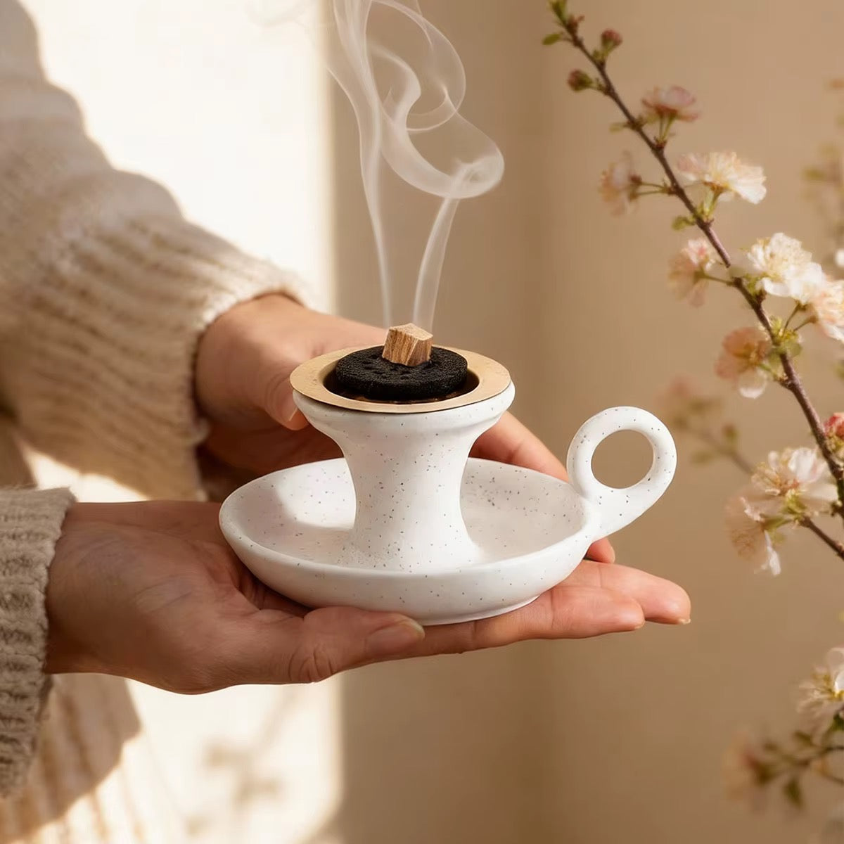 Cup shaped Ceramic Incense Holder