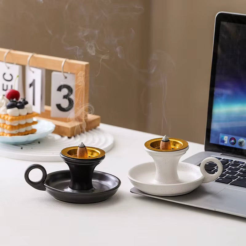 Cup shaped Ceramic Incense Holder