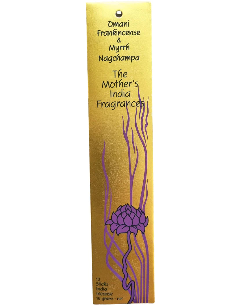 Mother's India OMANI FRANKINCENSE & MYRRH Nag Champa incense