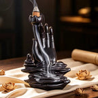 Lotus Hand Ceramic Backflow Incense Cone Holder