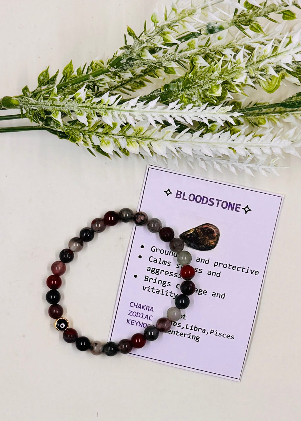 Bloodstone Healing Bracelet - Centering