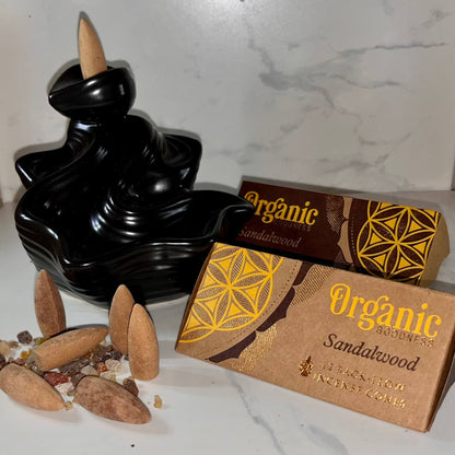 Organic Goodness Backflow Cones SANDALWOOD