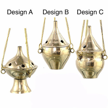 Brass Hanging Charcoal Burner 9cm