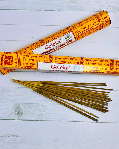 Goloka Nag Champa incense 20g Hex