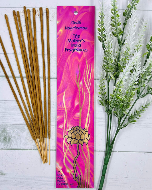 Mother's India Oudh Nag Champa incense