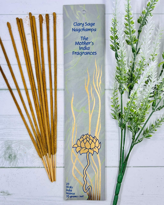 Mother's India Clary Sage Nag Champa incense