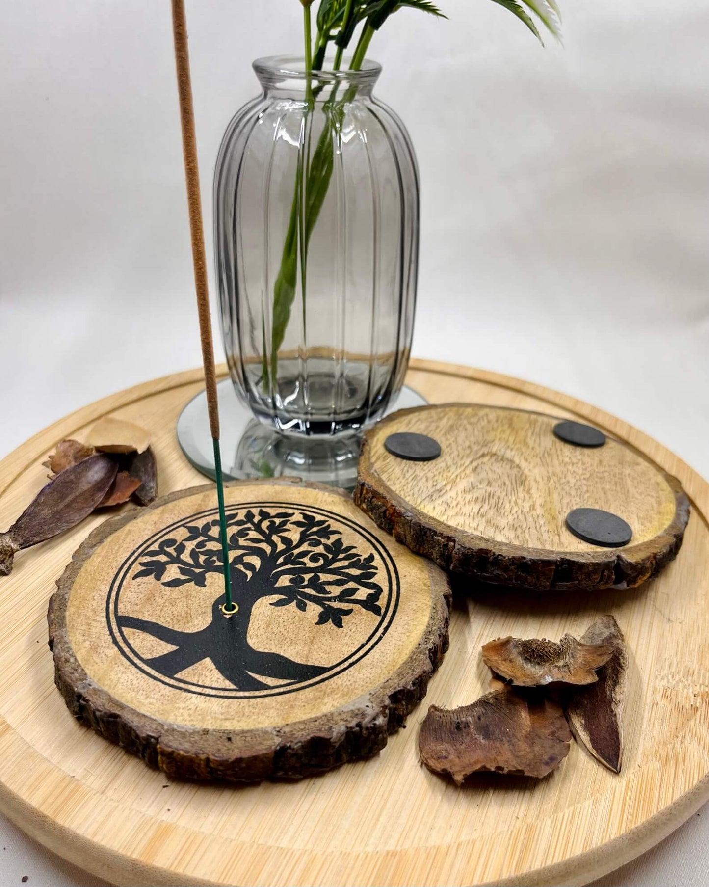 Wooden Tree of Life Incense Holder