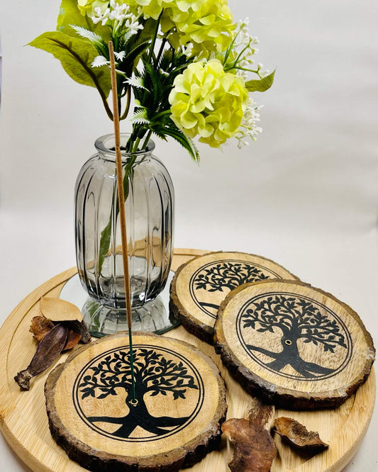 Wooden Tree of Life Incense Holder