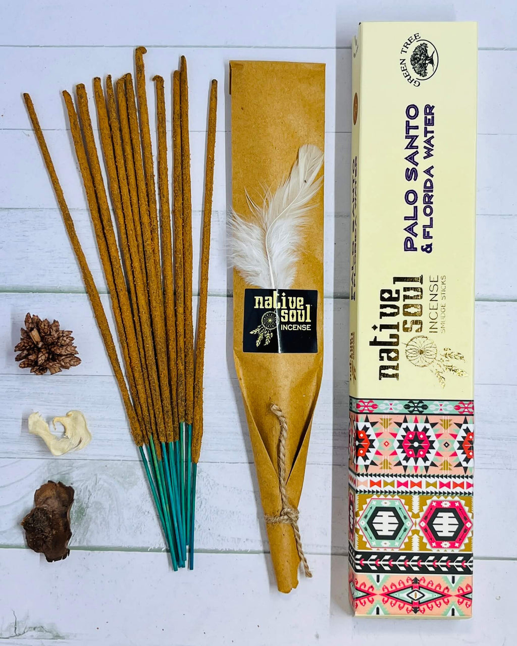 Native Soul Incense Smudge Sticks PALO SANTO & FLORIDA WATER