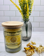 Harmonia ORANGE Soy Wax Gemstone Candle - Citrine Prosperity
