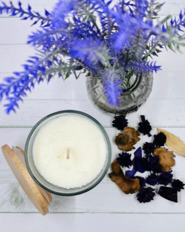Harmonia WHITE SAGE Soy Wax Gemstone Candle - Selenite Cleansing
