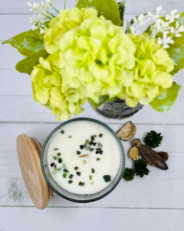 Harmonia GINGER Soy Wax Gemstone Candle - Emerald Love