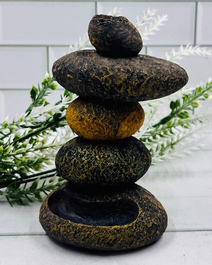 Backflow incense cone fountain rock stack