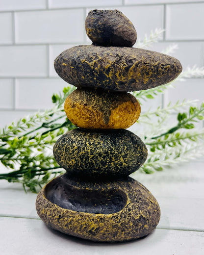 Backflow incense cone fountain rock stack