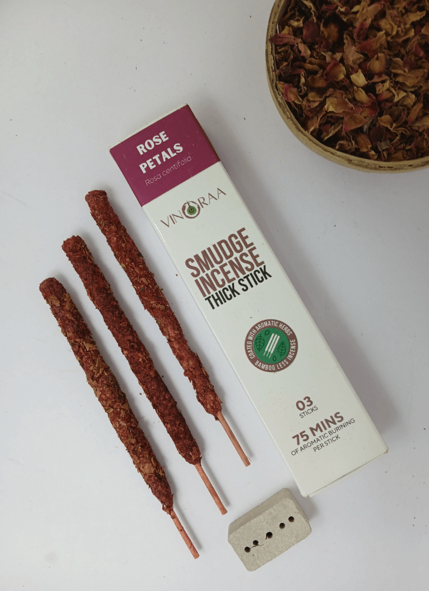 Smudge Incense Thick sticks ROSE PETALS
