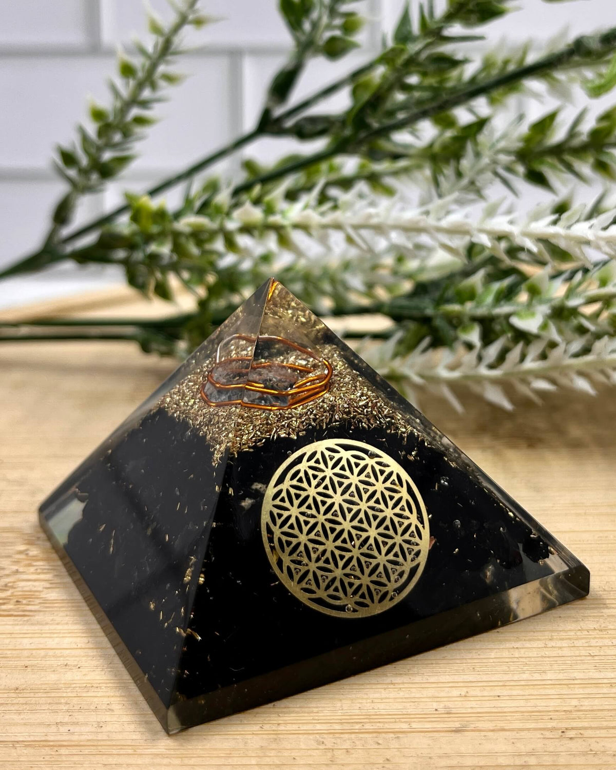 Orgonite Pyramid with medallion SMALL