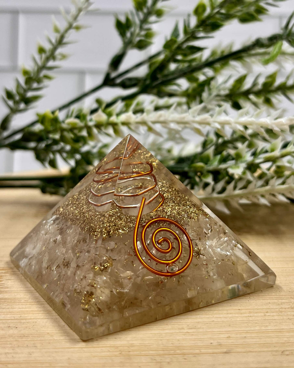 Orgonite Pyramid with medallion SMALL