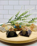 Orgonite Pyramid with medallion SMALL