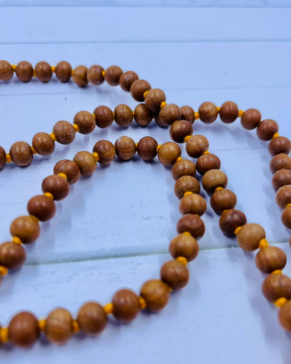 Plain scented Sandalwood Full Mala Beads 108 beads with Tassel