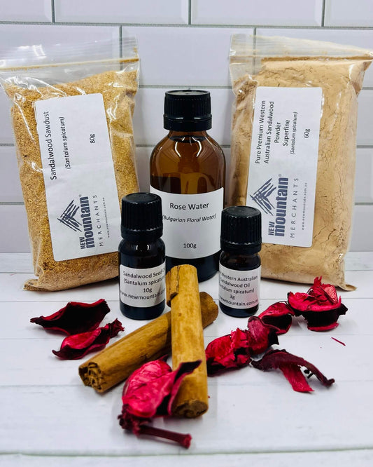 Sandalwood and Rose Water Cosmetic Sample Pack