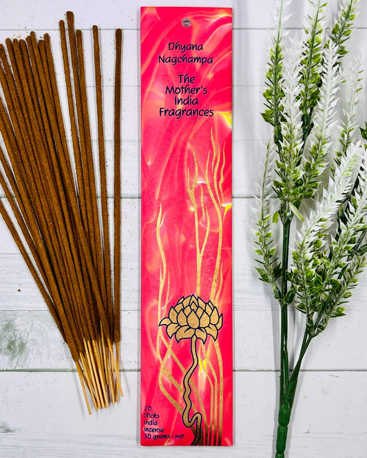 Mother's India Dhyana Nag Champa incense